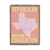 Texas Trump Sunburst Woven Blanket — Front | Dallas Republican Convention