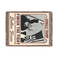 Trump Finish the Fight Woven Blanket — Front | Dallas Republican Convention