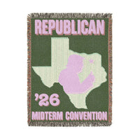 Texas Trump Green/Purple Woven Blanket — Front | Dallas Republican Convention