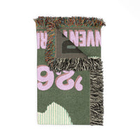 Texas Trump Green/Purple Woven Blanket — Angle | Dallas Republican Convention