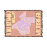 Texas Trump Sunburst Woven Blanket — Front | Dallas Republican Convention
