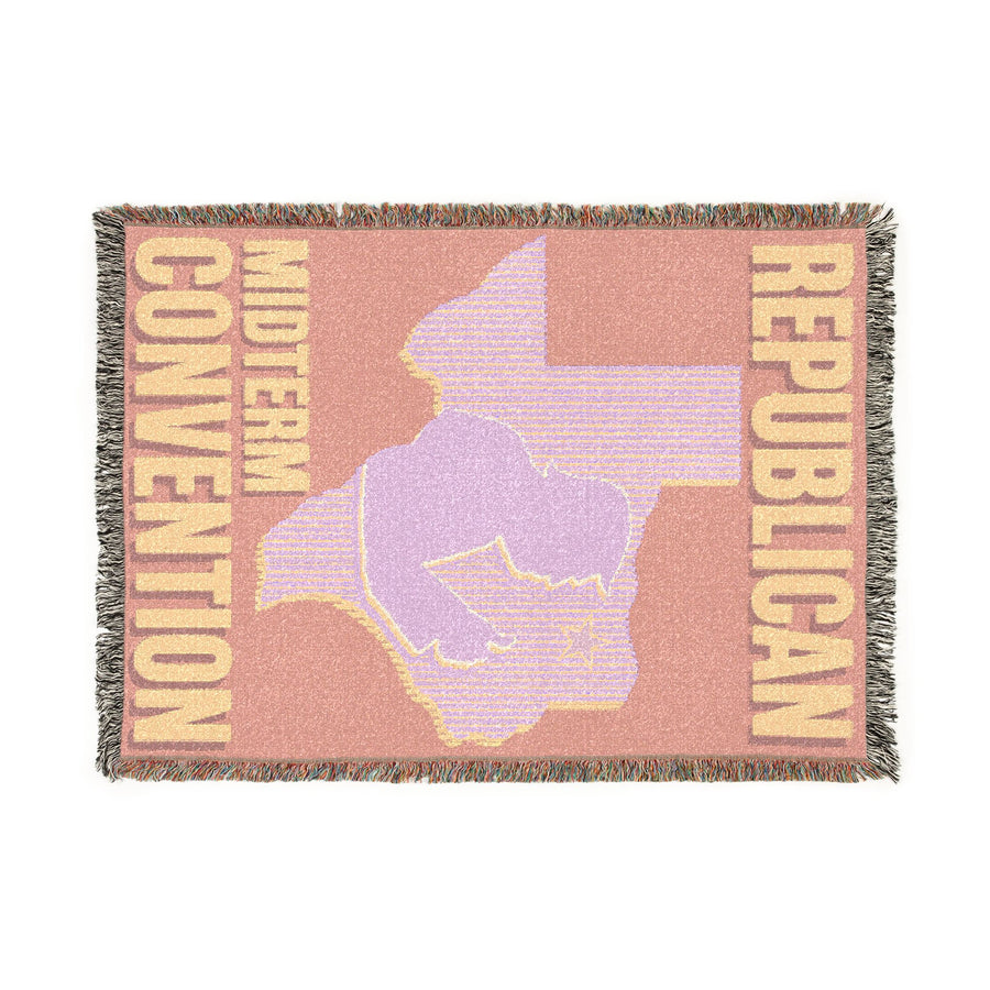 Texas Trump Sunburst Woven Blanket — Front | Dallas Republican Convention