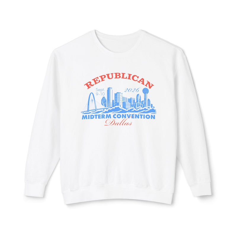 Collector's Finish the Fight Crewneck — Front, White | Dallas Republican Convention