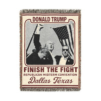 Trump Finish the Fight Woven Blanket — Front | Dallas Republican Convention
