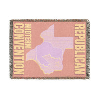 Texas Trump Sunburst Woven Blanket — Front | Dallas Republican Convention