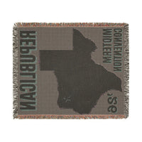 Texas Trump Green/Purple Woven Blanket — Back | Dallas Republican Convention