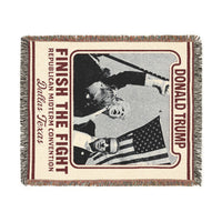 Trump Finish the Fight Woven Blanket — Front | Dallas Republican Convention