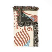 Dallas Elephant Skyline Woven Blanket — Angle | Dallas Republican Convention