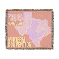 Texas Trump Sunburst Woven Blanket — Front | Dallas Republican Convention