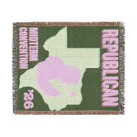 Texas Trump Green/Purple Woven Blanket — Front | Dallas Republican Convention