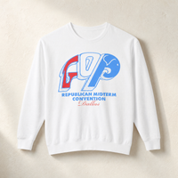 Vintage GOP Crewneck — Front, White | Dallas Republican Convention