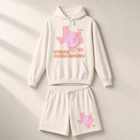 Texas Trump Sunburst Set — Hoodie + Shorts — Set, Ivory | Dallas Republican Convention
