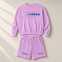 Dallas Blue Elephant Set — Crewneck + Shorts — Set, Neon Violet | Dallas Republican Convention
