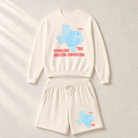 Texas Trump Baby-Blue/Red Set — Crewneck + Shorts — Set, Ivory | Dallas Republican Convention