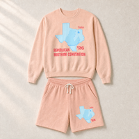 Texas Trump Baby-Blue/Red Set — Crewneck + Shorts — Set, Peachy | Dallas Republican Convention