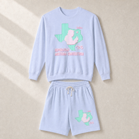 Texas Trump Green/Pink Set — Crewneck + Shorts — Set, Hydrangea | Dallas Republican Convention