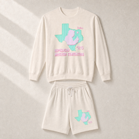 Texas Trump Green/Pink Set — Crewneck + Shorts — Set, Ivory | Dallas Republican Convention