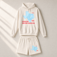 Texas Trump Baby-Blue/Red Set — Hoodie + Shorts — Set, Ivory | Dallas Republican Convention