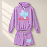 Texas Trump Baby-Blue/Red Set — Hoodie + Shorts — Set, Neon Violet | Dallas Republican Convention