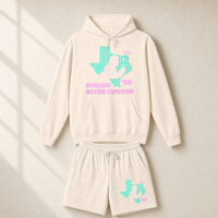 Texas Trump Green/Orange/Pink Set — Hoodie + Shorts — Set, Ivory | Dallas Republican Convention