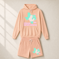 Texas Trump Green/Orange/Pink Set — Hoodie + Shorts — Set, Peachy | Dallas Republican Convention