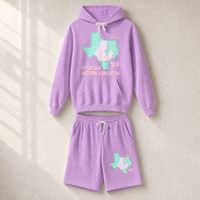 Texas Trump Green/Pink Set — Hoodie + Shorts — Set, Neon Violet | Dallas Republican Convention