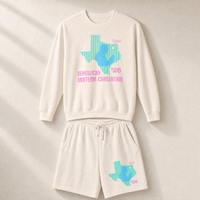 Texas Trump Green/Blue/Pink Set — Crewneck + Shorts — Set, Ivory | Dallas Republican Convention