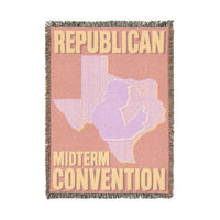 Texas Trump Sunburst Woven Blanket — Front | Dallas Republican Convention