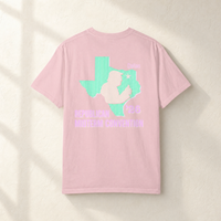 Texas Trump Green/Orange/Pink 2-Sided Tee — Back, Blossom | Dallas Republican Convention