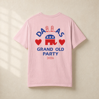 Dallas ♥ GOP + Boots 2-Sided Tee — Back, Blossom | Dallas Republican Convention