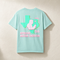 Texas Trump Green/Pink 2-Sided Tee — Back, Chalky Mint | Dallas Republican Convention