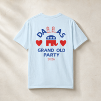 Dallas ♥ GOP + Boots 2-Sided Tee — Back, Chambray | Dallas Republican Convention