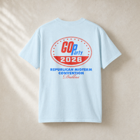 GO-Party! 2026 Tee — Back, Chambray | Dallas Republican Convention