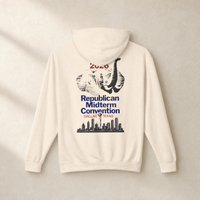 Retro Convention Hoodie — Back, Ivory | Dallas Republican Convention