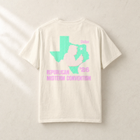 Texas Trump Green/Orange/Pink 2-Sided Tee — Back, Ivory | Dallas Republican Convention