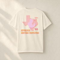 Texas Trump Sunburst 2-Sided Tee — Back, Ivory | Dallas Republican Convention