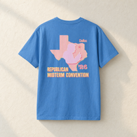 Texas Trump Sunburst 2-Sided Tee — Back, Royal Caribe | Dallas Republican Convention