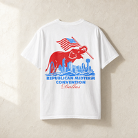 GO-Party! 2026 Skyline Tee — Back, White | Dallas Republican Convention