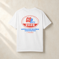 GO-Party! 2026 Tee — Back, White | Dallas Republican Convention