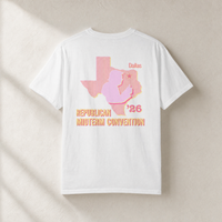 Texas Trump Sunburst 2-Sided Tee — Back, White | Dallas Republican Convention