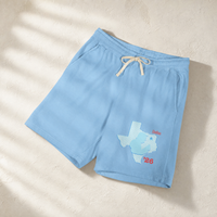 Texas Trump Baby-Blue/Red Lounge Shorts — Context, Hydrangea | Dallas Republican Convention