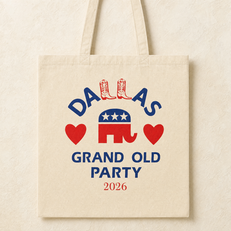 Dallas Boots ♥ GOP Tote Bag — Front | Dallas Republican Convention