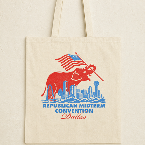 Dallas Elephant Skyline Tote Bag — Front | Dallas Republican Convention