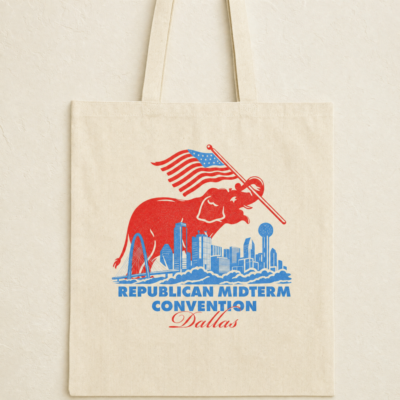 Dallas Elephant Skyline Tote Bag — Front | Dallas Republican Convention