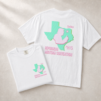 Texas Trump Green/Pink 2-Sided Tee — Front-Back Combo, White | Dallas Republican Convention