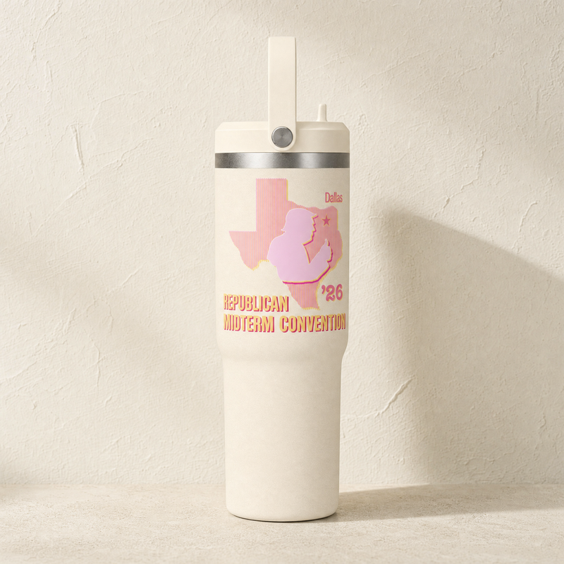 Texas Trump Sunburst Tumbler 32oz — Front | Dallas Republican Convention
