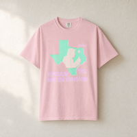 Texas Trump Green/Orange/Pink Tee — Front, Blossom | Dallas Republican Convention