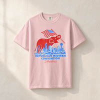 Elephant Flag Skyline Tee — Front, Blossom | Dallas Republican Convention