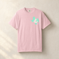 Texas Trump Green/Orange/Pink 2-Sided Tee — Front, Blossom | Dallas Republican Convention