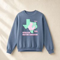 Texas Trump Baby-Blue/Red Crewneck — Front, Blue Jean | Dallas Republican Convention